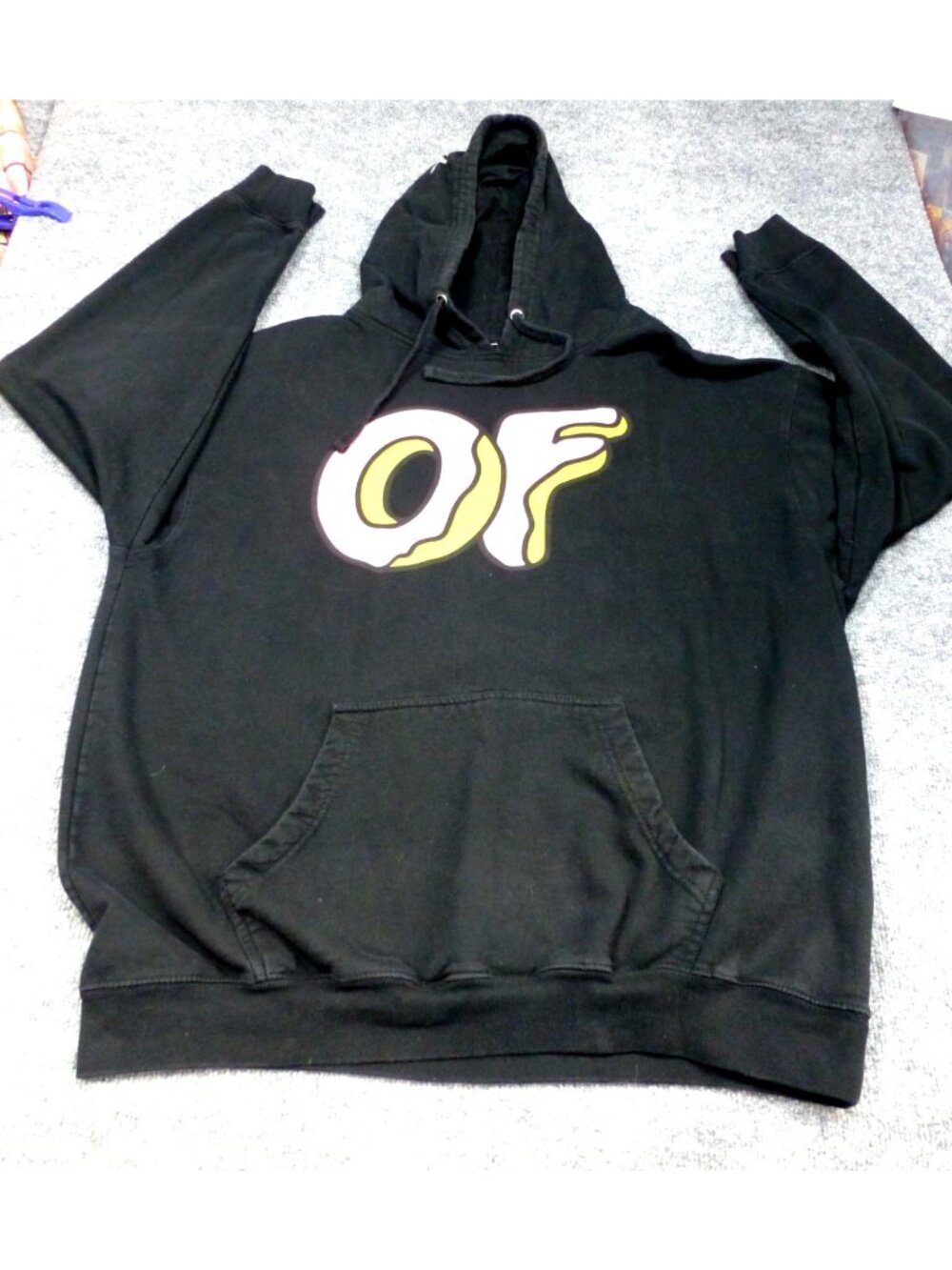 OFWGKTA Odd Future Classic Donut Logo Black Pullover Hoodie Sweatshirt XL